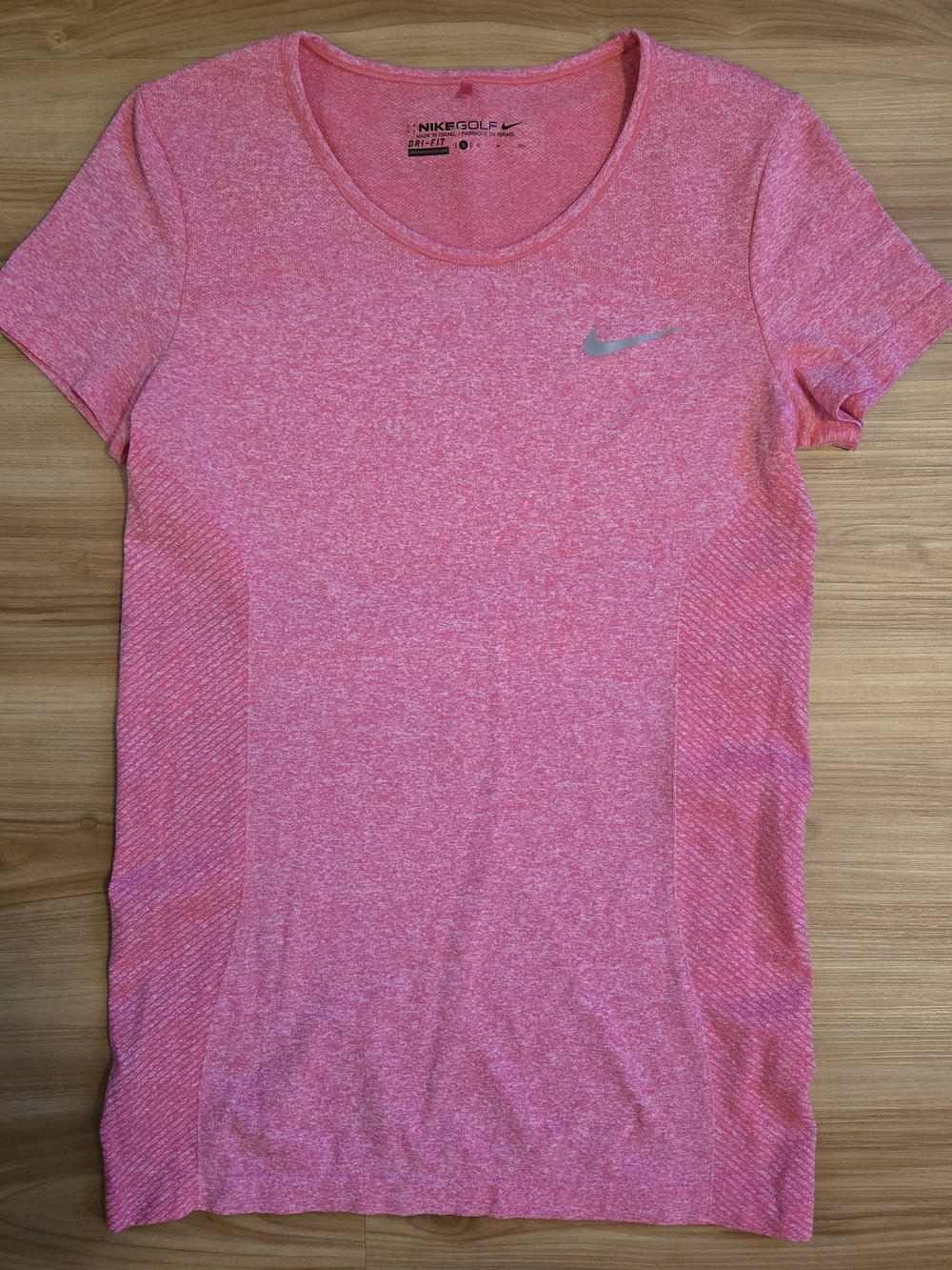 Nike Women’s Pink Heather Dri-FIT Short Sleeve Tee